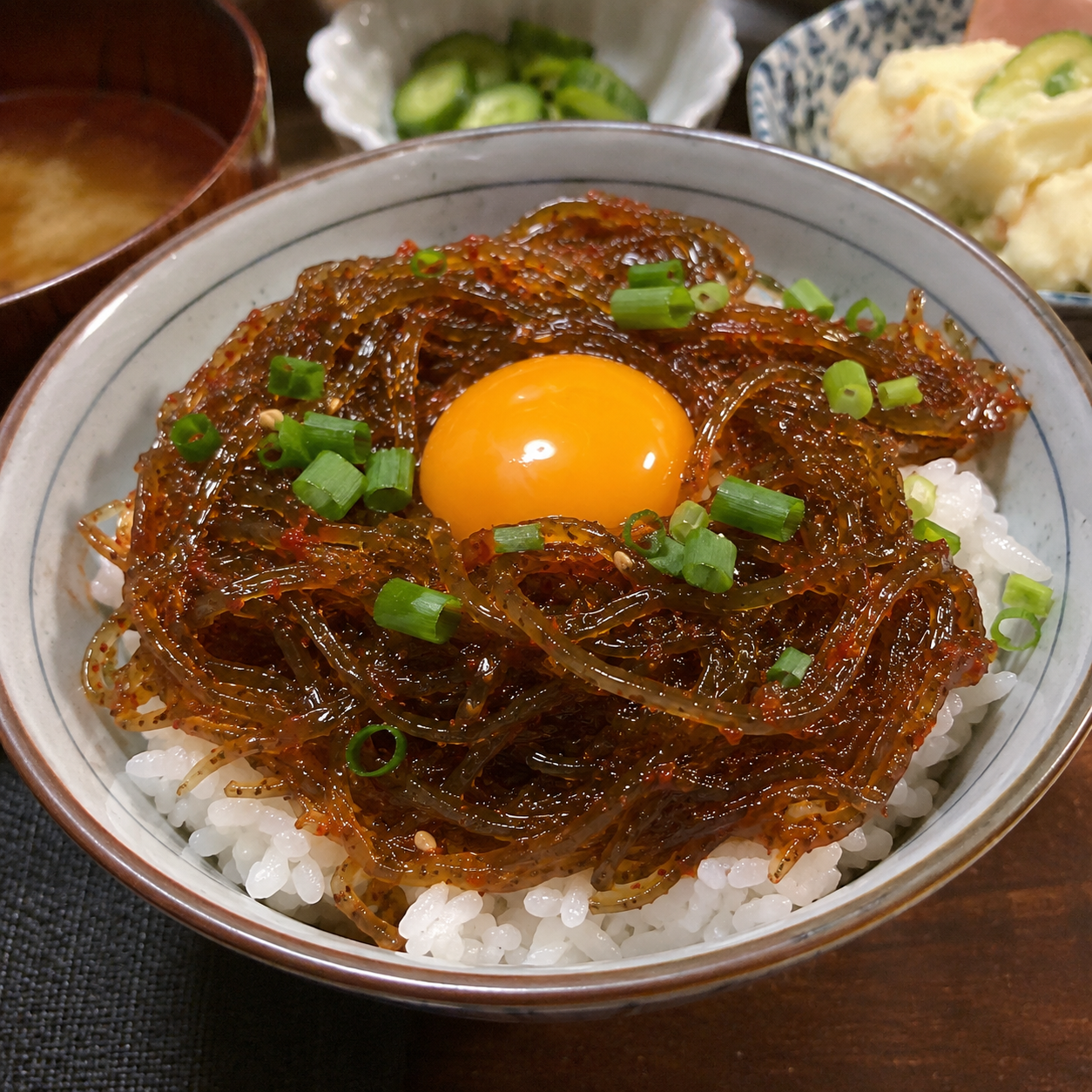 卵黄と一緒に